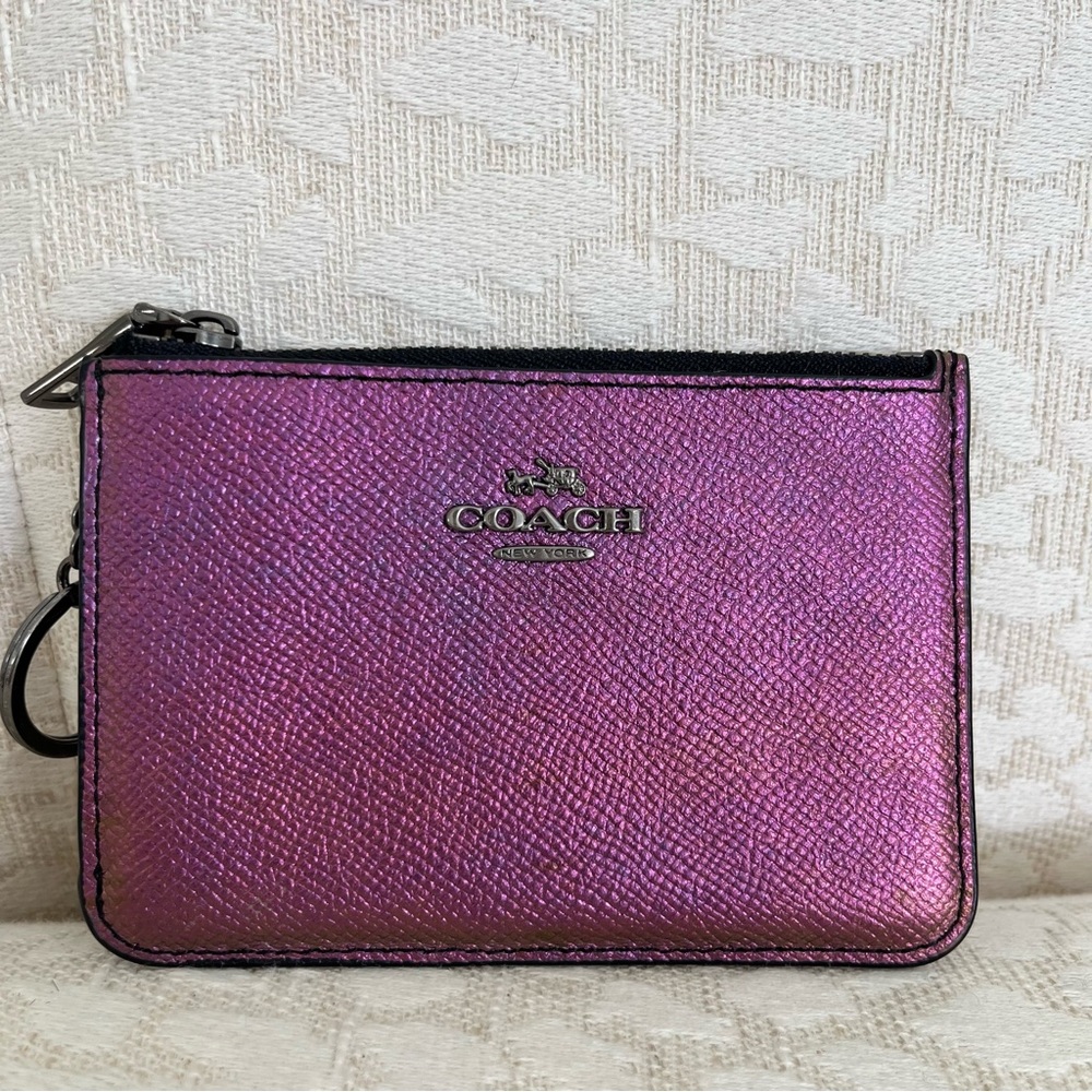 Coach Hologram Oil Slick coin purse wallet
